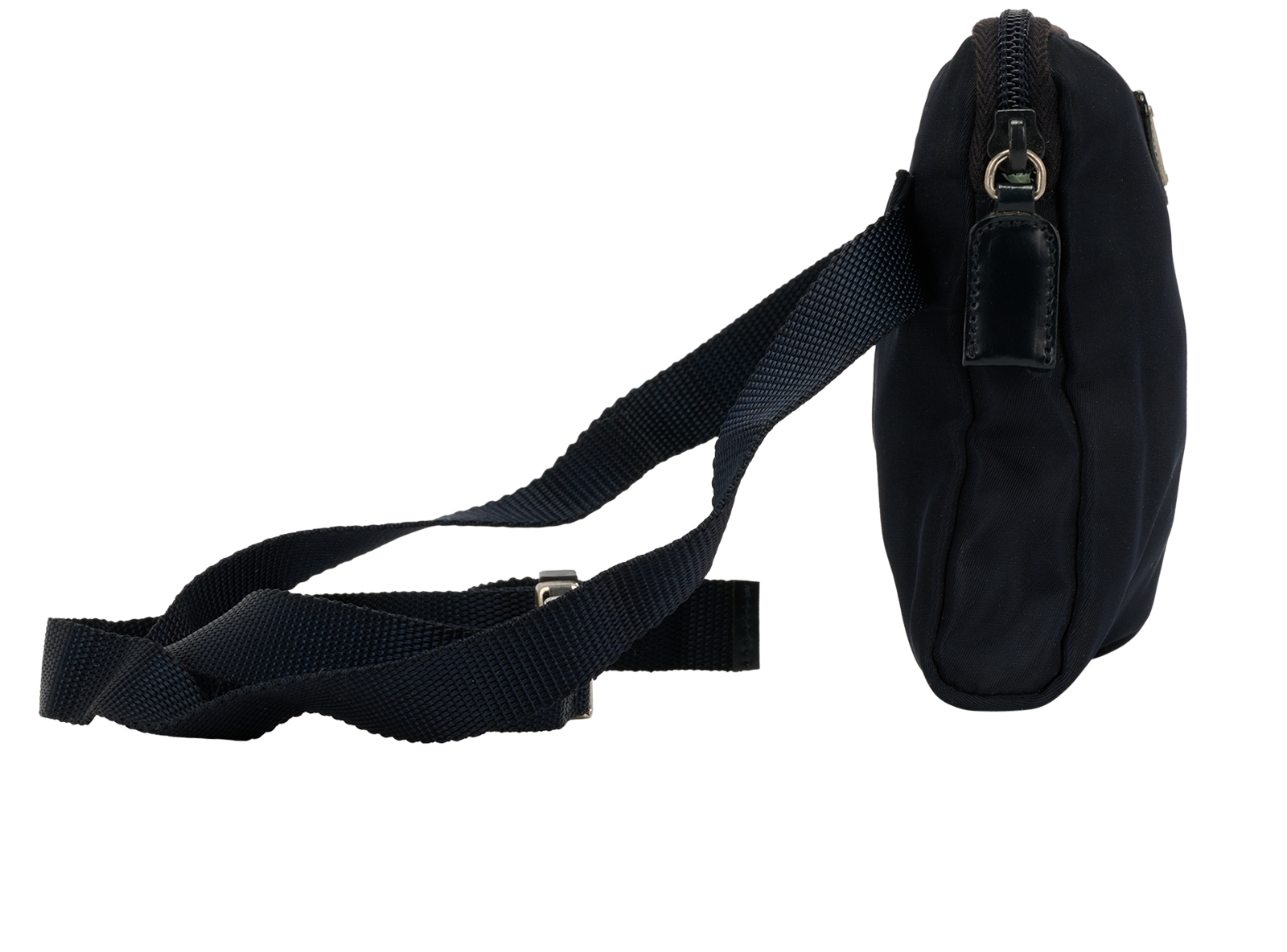 Logo-Plaque Mini Belt Bag, &pound;110, Handbags, Navy, Nylon, Side view